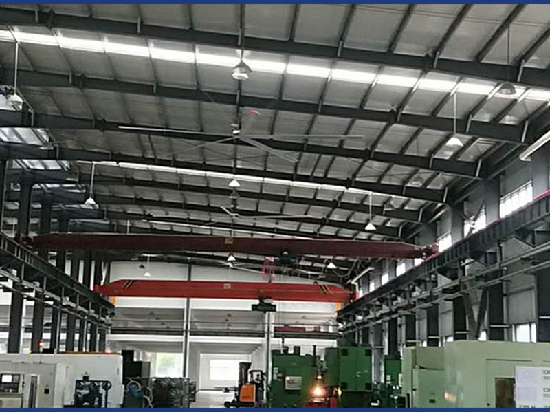 工業(yè)大吊扇幫助高大廠房車間度過炎炎夏日